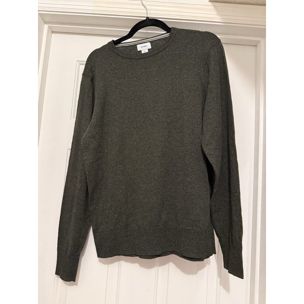 Old Navy Sweater Men’s  Medium Dark Gray/Black Crew Neck Long Sleeve Casual